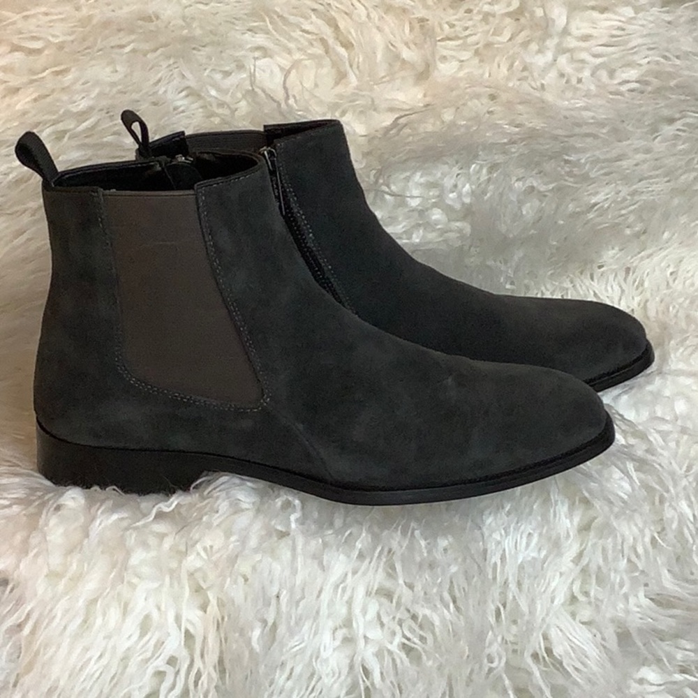 Karl Lagerfeld Paris Grey Suede Boot